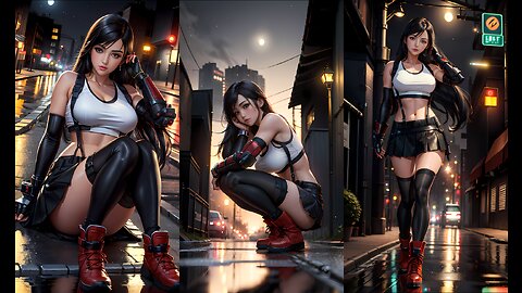 [AI Art Lookbook] Tifa Lockhart at Midgar - Final Fantasy VII