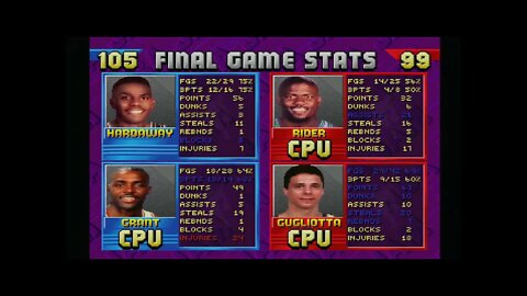 NBA Jam T.E. (PS1) Gameplay Sample