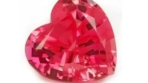 Chatham Created Heart Padparadschas: Lab grown heart shaped padparadschas