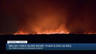 Wildfires near Palm Beach-Broward County line burn more than 9,000 acres