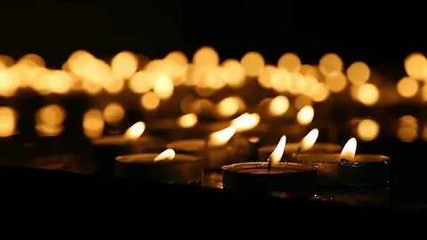 candles flowing on water