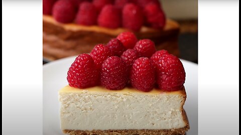 Lighter Raspberry Cheesecake