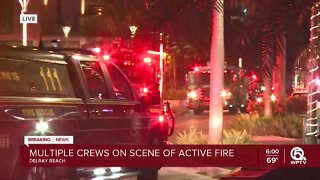 Fire erupts on rooftop of Ray hotel in downtown Delray Beach