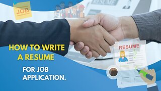 How to Write A Resume 💻 For Job Application ### Comment rédiger un CV 💻 pour une demande d'emploi.