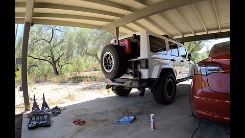 Jeep JK Tire Carrier Repair Timelapse