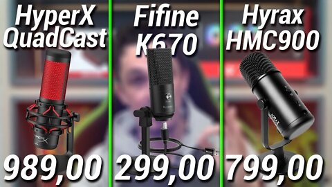 BARATO OU CARO? TESTE FIFINE vs HYPERX QUADCAST vs HYRAX HMC900 - Cortes da ChipArt