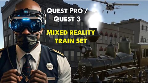 [HD] Building a Model Train Set in Mixed Reality on Quest Pro Quest 3 using Figmin XR