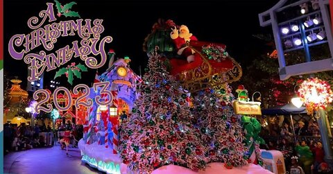 A Christmas Fantasy parade Disneyland 2023
