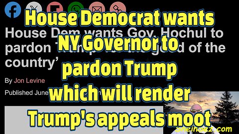 House Democrat wants NY Governor to pardon Trump which will render Trump's appeals moot-550