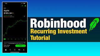 ROBINHOOD App Tutorial - Stocks & ETF Recurring Investment Setup