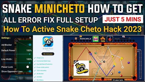 Snake 8BP MiniCheto All Features UNLOCK | How To Active | Error FIX