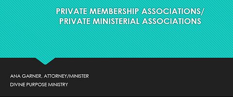 Introduction to Private Ministry Associations (PMA) 508c1a
