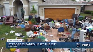 Mess in front of Cape Coral home deemed "public safety hazard" and cleaned up