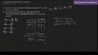 Comparisons and Estimation: Problem 2