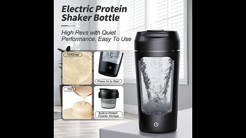 650ml USB Electric Portable Whey Protein Shaker bottle Fully Automatic Stirring Cup