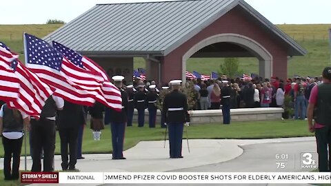 Fallen marine Cpl. Daegan Page laid to rest at Omaha National Cemetery