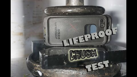 iphone Lifeproof Case Crushed by Hydraulic Press