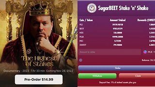The Highest Of Stakes Movie Hits Apple TV & Prime Video! SugarBeet Stake N Shake Live!