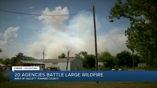 20 Agencies Battle Large Wildfire