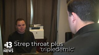 Strep throat cases on the rise along with 'tripledemic'
