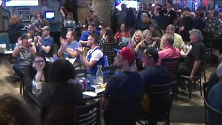 Fans celebrate Nuggets Game 1 victory