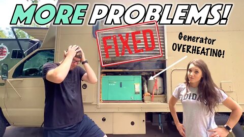 Onan Diesel Generator Overheat/overload Issue FIXED... Box Truck Update Number 6. #vanlife