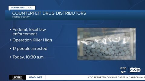 Counterfeit drug distribution ring in Fresno County