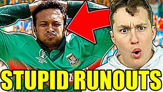 THE WORST RUNOUTS IN CRICKET HISTORY (reacting to the dumbest moments ever...)