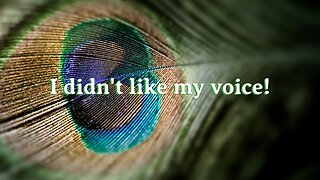 I didn't like my voice!