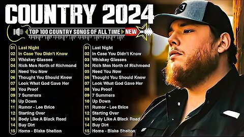 Country Music Playlist 2024 🤠 Luke Combs, Morgan Wallen, Brett Young, Kane Brown, Jason Aldean