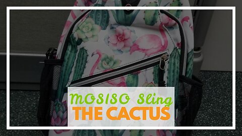 MOSISO Sling Backpack,Travel Hiking Daypack Pattern Rope Crossbody Shoulder Bag, Cactus