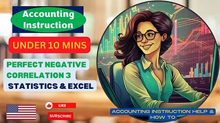 Perfect Negative Correlation 3 Statistics & Excel