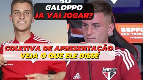 GALOPPO no São Paulo - Veja coletiva de apresentação do jogador ao São Paulo | SPFCTV