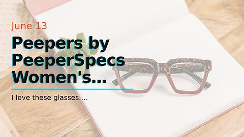 Peepers by PeeperSpecs Women's Standing Ovation Square Blue Light Blocking Reading Glasses