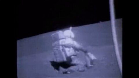 Astronauts falling on moon