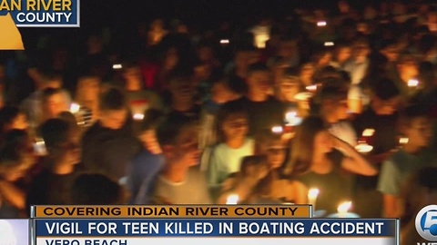 Vigil for teen killed in boating accident