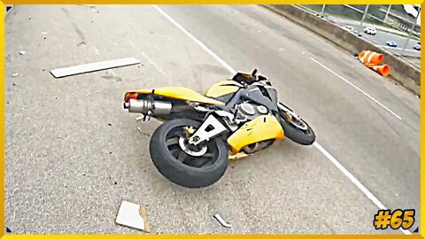 BIKER HITS A WALL! | BIKE, MOTORCYCLE CRASHES & CLOSE CALLS 2022 [Ep.#65]