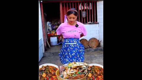 Chinese Girl Cooking Unique Delicious Food 😋 🍲