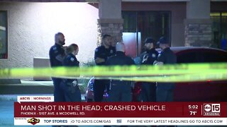 Man shot, crashed near 51st Ave and McDowell
