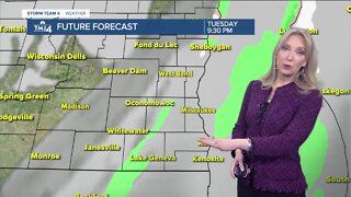 Temps in the 40s today, chance for snow overnight