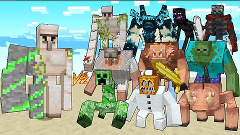 Emerald Golem Vs All Mutants Minecraft Mob Battle