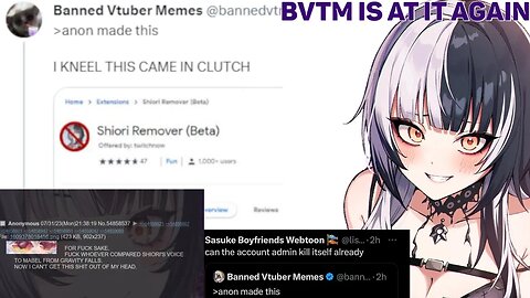 Shiori Novella Fans vs Banned VTuber Memes explained......VERY poorly