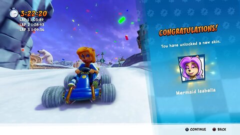 Crash™ Team Racing Nitro-Fueled (PS4) - Crash Cup (Medium) - Isabella (Blue Classic Kart)