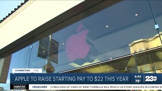 Apple to raise pay to $22 an hour