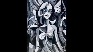 'Woman in Gray' Original Art Painting Timelapse 8-5-23