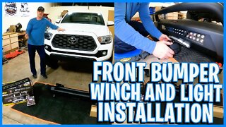 How to install a Winch & Light bar on a 2022 Toyota Tacoma eps12 Smitty Built Winch & 20" lite bar