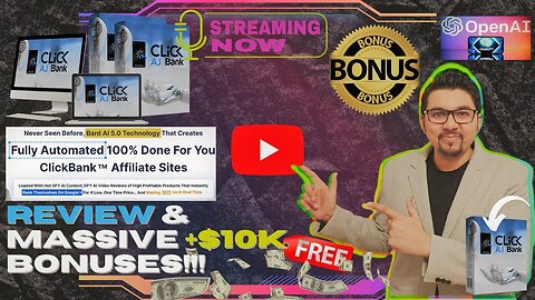 Click Ai Bank Review⚡ Create ClickBank Affiliate Sites With DFY AI Content FREE +350 Bonuses💲