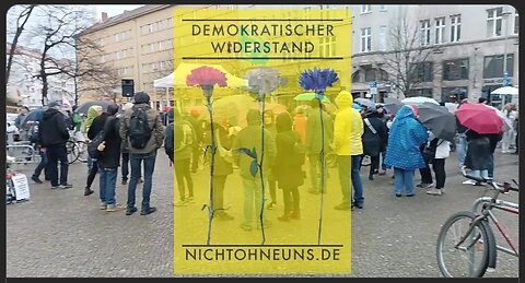 25.03.2023 - Drei Jahre Demokratiebewegung - Berlin-Mitte - Kundgebung: Rosa-Luxemburg-Platz