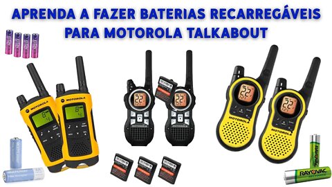 Aprenda a fazer baterias recarregáveis para Motorola Talkabout com até 3X mais duração
