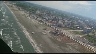 Black Sea shore seen from the helicopter